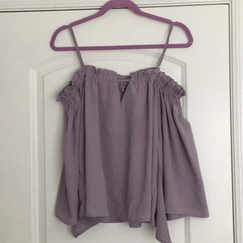 Dusty purple off shoulder top